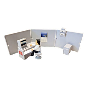 The Cubes Set #1 Bob Figure & Office Furniture Playset by Accoutrements Brand